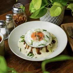 Carbonara Rice Beef Patty & Egg