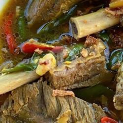 Sop Campur Rusuk Dan Daging Porsi Banyak