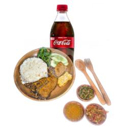 Nasi Sambel Bebek Goreng   Coca Cola