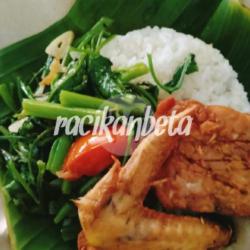 Nasi Oseng Kangkung Sayap Tempe