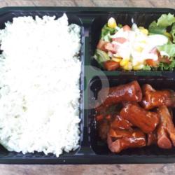 Nasi Bento Sosis Spicy Bbq