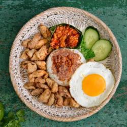 Nasi Putih   Kulit   Telor   Sambal