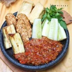 Tahu Tempe Terong Goreng Sambel Lalapan