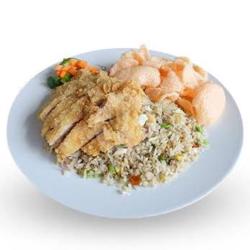 Nasi Oseng Ayam Karage Crispy (mix)