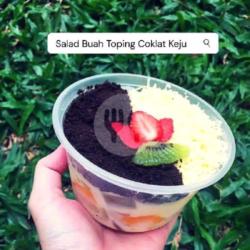 Salad Buah Medium (kotak Bulat)full Keju Dan Coklat