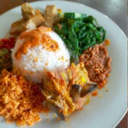 Nasi Ati Ampela   Sayur   Sambal