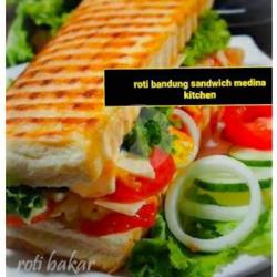 Roti Bakar Sandwich Beef Patties Ayam