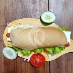 Hotdog Doubel  Sosis Keju