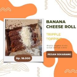 Banana Cheese Roll Tripple Topping