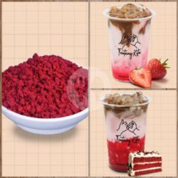 Paket Merona (red Velvet   Strawberry   Topping Red Velvet Crumbs)