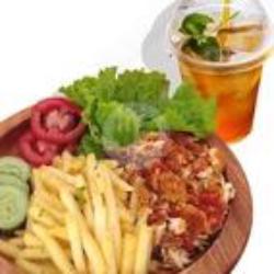 Ayam Geprek   Nasi   Kentang Goreng   Lemon Tea