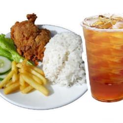 Ayam Crispy Ori   Nasi   Lemon Tea