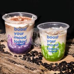 Paket Ber 2 (m) - Boba Drink Taro Green Tea Toping Cream Cheese Boba