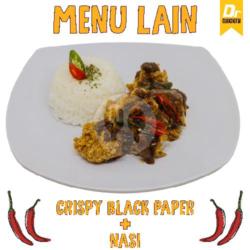 Chicken Crispy Blackpaper   Nasi