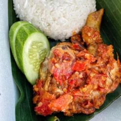 Ayam Goreng Penyet Sambel Bawang   Nasi