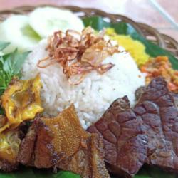 Nasi Paru Babat Sambal Bawang