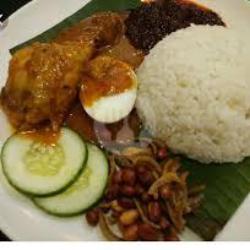 Nasi Rendang Ayam Sambel Ijo