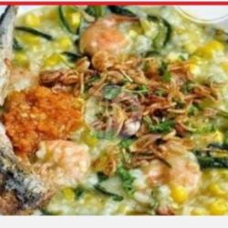 Bubur Manado   Ikan Kering   Udang   Perkedel