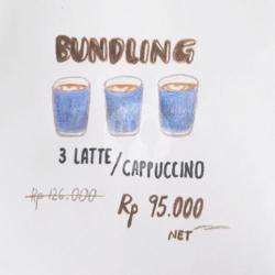 Hot / Ice Latte/cappucino  3cup