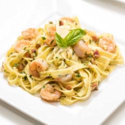 Spicy Shrimp Fettuchini Aglio Olio