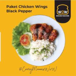 Blackpepper Chicken Wings   Nasi