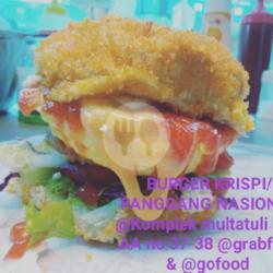 Burger Krispi Patty Ayam Komplit Cheeselover