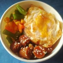 Rice Bowl Sosis Saus Teriyaki   Telor Ceplok