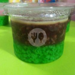 Puding Lumut Pandan Mix Coklat