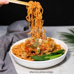 Mie Pedas   Ayam Fillet Geprek