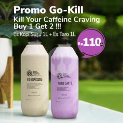 Promo Go Kill: Es Kopi Susu Dan Es Taro 1 Liter