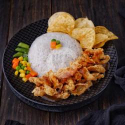 Nasi Ayam Saus Bistik