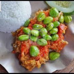 Nasi Ayam Georek Sambal Pete