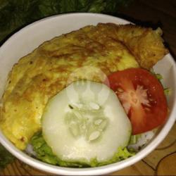 Nasi Omlet Macaroni Keju