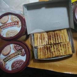 Roti Bakar Meises Dan Choco Crunchy   Susu