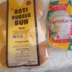 Roti Burger Bun Plus Daging Isi