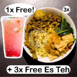 3x Mie Ayam Bakso Dan Ceker Gratis 1x Cocopandan Mojito Dan 3x Es Teh