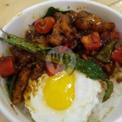 Ricebowl Sapi Saus Teriyaki   Telur Mata Sapi   Teh Obeng