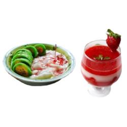 Es Pisang Ijo   Puding Strawberry