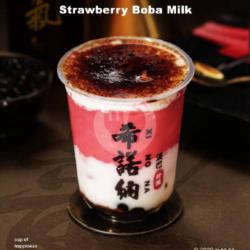 Strawberry Boba Milk