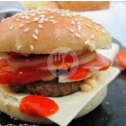 Burger Beef Sosis Keju /telur