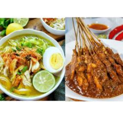 Paket Soto   Sate (5 Tusuk) Bumbu Kacang