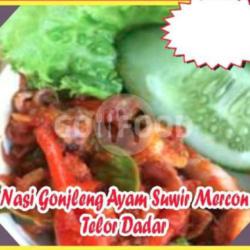 Nasi Ayam Suwir Telor Dadar