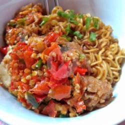 Mie Goreng Ayam Geprek   Sayur   Tahutempe Nasi