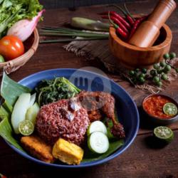 Nasi Merah Tempong Bebek Goreng