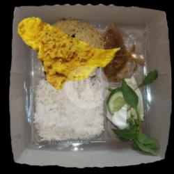 Nasi Kotak Telur Goreng Kremes