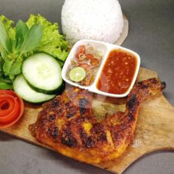 Nasi   Ayam Bakar Bumbu Kuning   Lalapan