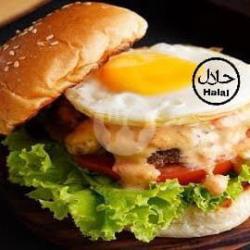 Burger Telur Ceplok