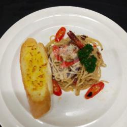 Seared Prawn Aglio Olio