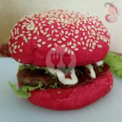 Cheese Beef Burger Merah Pedas