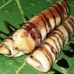 Roti Bakar Gulung Pisang Coklat